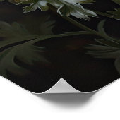 ホワイトアネモネ花アートプリントポスター ポスター (角)