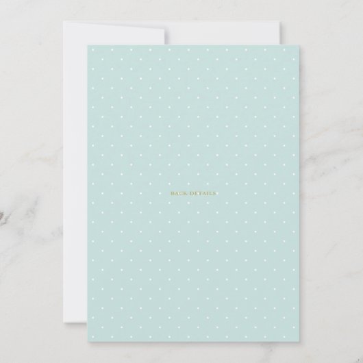 ホワイトアネモンズブルーフローラファーストホーリーコミュニオン 招待状 (裏面)