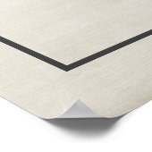 ホワイトアネモン結婚フローラのカードとギフトのサイン ポスター (角)