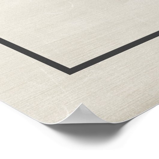 ホワイトアネモン結婚フローラのカードとギフトのサイン ポスター (角)