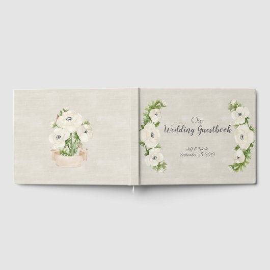 ホワイトアネモン結婚フローラ ゲストブック (全面)
