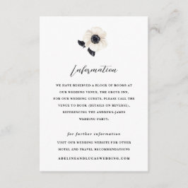 ホワイトアネモーンフラワーホテル情報結婚ズ エンクロージャーカード