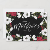 ホワイトアノネスフローラハッピーマザーズデイカード 招待状 (正面)