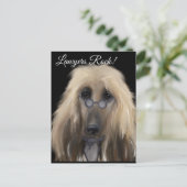 ホワイトアフガンハウンド ポストカード (スタンド正面)