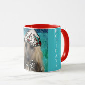 ホワイトアフガンハウンド マグカップ (正面右)