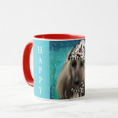 ホワイトアフガンハウンド マグカップ (正面左)