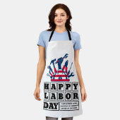 ホワイトアフターハッピーラバーデイホリデー エプロン (着用した状態)