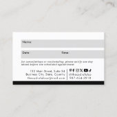 ホワイトアポイントメントカード ロイヤリティカード (裏面)