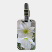 ホワイトアマリリスとクリスマスツリー ラゲッジタグ (正面縦)