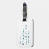 ホワイトアマリリスとクリスマスツリー ラゲッジタグ (裏面縦)