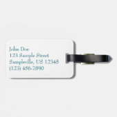 ホワイトアマリリスとクリスマスツリー ラゲッジタグ (裏面横)