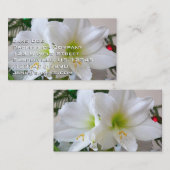 ホワイトアマリリスとクリスマスツリー 名刺 (正面/裏面)