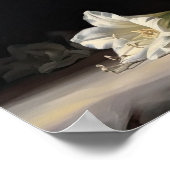 ホワイトアマリリス花アートプリントポスター ポスター (角)