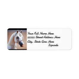 ホワイトアラビアンホース差出人住所 ラベル