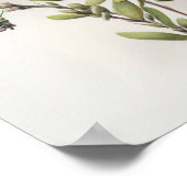 ホワイトアリスサムフラワーアートプリントポスター ポスター (角)