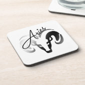 ホワイトアリーズザラム〔占星術の〕十二宮図 コースター (左側)