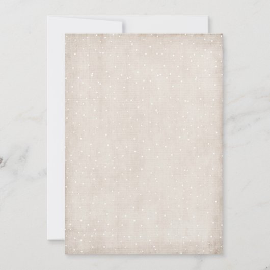 ホワイトアルティックキツネウッドランドクリスマスバースデーパーティー 招待状 (裏面)