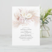 ホワイトアンスリウムとパンパスグラスリハーサルディナー 招待状 (スタンド正面)