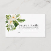 ホワイトアンスリウムフローラおむつラッフルチケット エンクロージャーカード (正面)