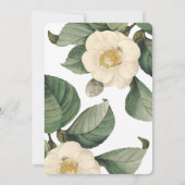 ホワイトアンティークフラワーフォトカード誕生のお知らせ 案内状 (裏面)