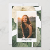 ホワイトアンティークフラワーフォトユニバーシティグラード 案内状 (正面)