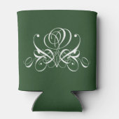 ホワイトアンドグリーンフローリッシュバラ 缶クーラー (裏面)