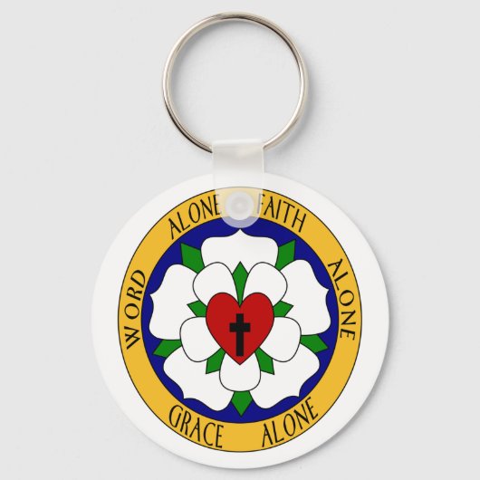 ホワイトアンドグリーンルターバラ キーホルダー (正面)