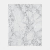 ホワイトアンドグレーマーブルデザイン フリースブランケット (正面)