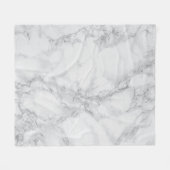 ホワイトアンドグレーマーブルデザイン フリースブランケット (正面(横))