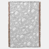 ホワイトアンドグレームーンクラウドベアーディアロッジボーイズ スローブランケット (正面縦)