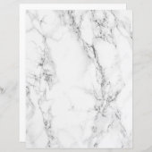 ホワイトアンドグレー大理石スクラップブック紙 (正面/裏面)