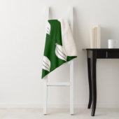 ホワイトアンドシルバーオーナメントグリーンシェルパブランケット シェルパブランケット (インサイチュ)