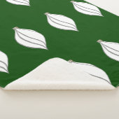 ホワイトアンドシルバーオーナメントグリーンシェルパブランケット シェルパブランケット (3/4)