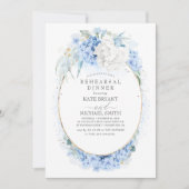 ホワイトアンドダスティブルーリハーサルディナー 招待状 (正面)