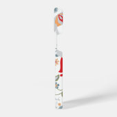 ホワイトアンドダスティブルーレッドイエローペイズリーデザイン iPhoneケース (左側面)