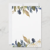 ホワイトアンドネイビーカボチャ赤ちゃんシャワー招待状 招待状 (裏面)