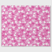 ホワイトアンドピンクハート誕生日 ラッピングペーパー (フラット)