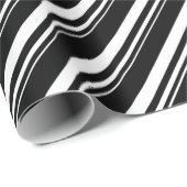 ホワイトアンドブラックキーンストライプズホリデイ ラッピングペーパー (ロールコーナー)