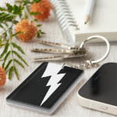 ホワイトアンドブラックサンダー稲妻 キーホルダー (正面右)