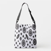 ホワイトアンドブラックスターズCrossbodyバッグ クロスボディバッグ (裏面)