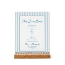 ホワイトアンドブルーストライプビーチクラブカバナバー