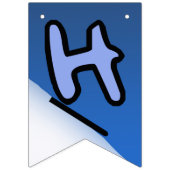 ホワイトアンドブルースノーボード誕生日 バンティングフラッグ (第2の旗)