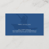 ホワイトアンドブルーダンススクールインストラクター 名刺 (裏面)