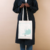 ホワイトアンドブルーミニマリスト東京シティマップトートバッグ トートバッグ