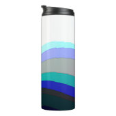 ホワイトアンドブルー抽象芸術アート920 タンブラー (回転右)