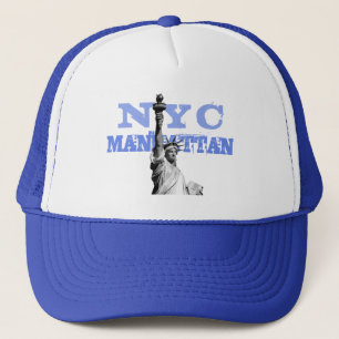 ホワイトアンドブルー王室のNycニューヨークシティマンハッタン キャップ