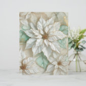 ホワイトアンドミントアルコールインクポインセチアのスクラップブック (スタンド正面)