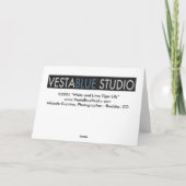 ホワイトアンドライムタイガーリリーグリーティングカード カード (裏面)