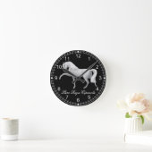 ホワイトアンドラウシアンプレホースウォールクロック ラウンド壁時計 (ホーム)