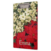 ホワイトアンドレッドポインセティアスIホリデイフローラ クリップボード (左)